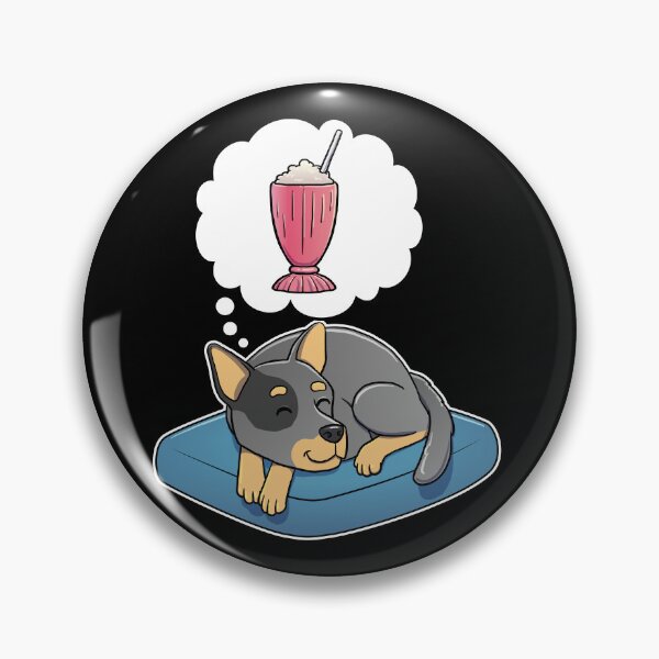 Artikelvorschau, Australian Cattle Dog dreaming about a Strawberry Milkshake entworfen und verkauft von DoggieDelights.