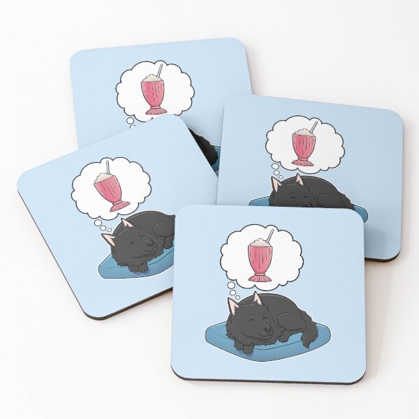 Item preview, Belgian Sheepdog dreaming about a Strawberry Milkshake designed and sold by DoggieDelights.
