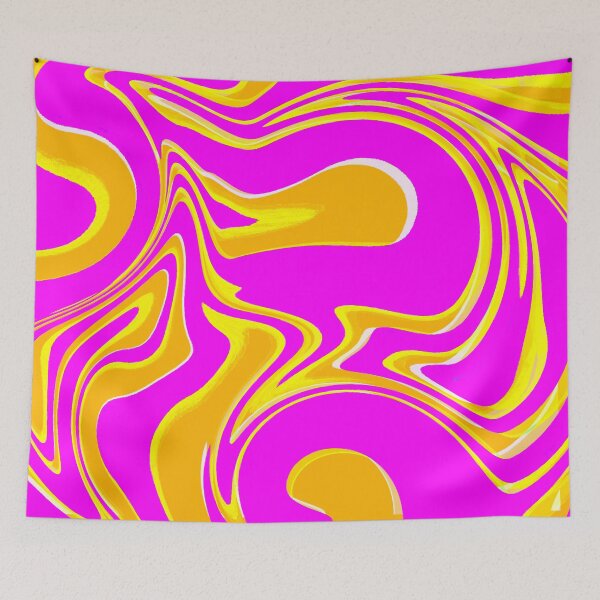 Item preview, Hot Pink, Neon Yellow, Neon Pink and Orange Marble Pattern Design designed and sold by theprintedclub.