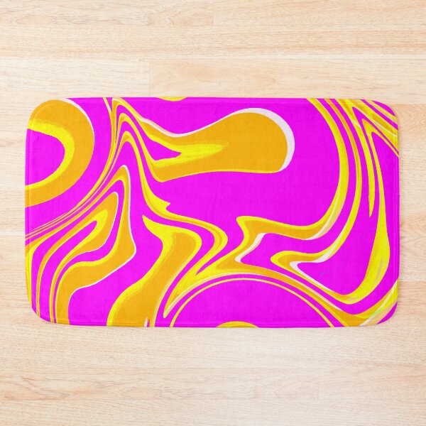 Item preview, Hot Pink, Neon Yellow, Neon Pink and Orange Marble Pattern Design designed and sold by theprintedclub.