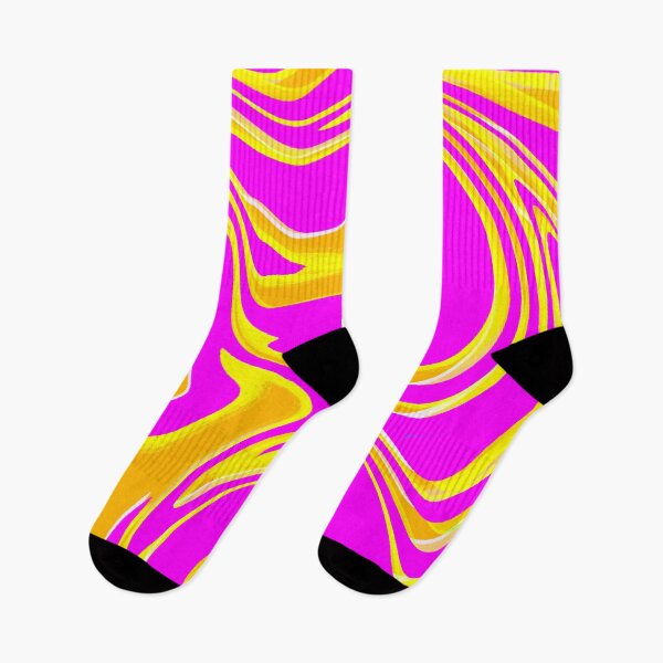 Item preview, Hot Pink, Neon Yellow, Neon Pink and Orange Marble Pattern Design designed and sold by theprintedclub.