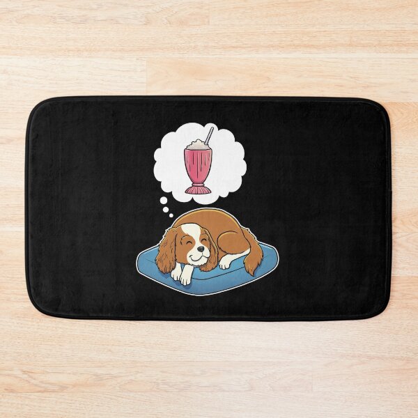 Artikelvorschau, Cavalier King Charles Spaniel dreaming about a Strawberry Milkshake entworfen und verkauft von DoggieDelights.