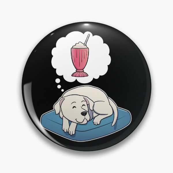 Item preview, Dogo Argentino dreaming about a Strawberry Milkshake designed and sold by DoggieDelights.