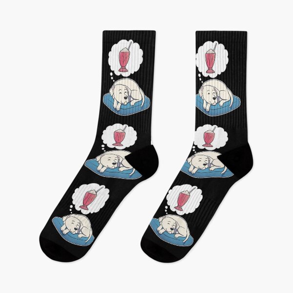 Item preview, Dogo Argentino dreaming about a Strawberry Milkshake designed and sold by DoggieDelights.