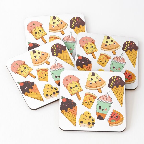 Artikelvorschau, #3 Niedliches Happy-Food-Aufkleberpaket entworfen und verkauft von KawaiiFoodArt.