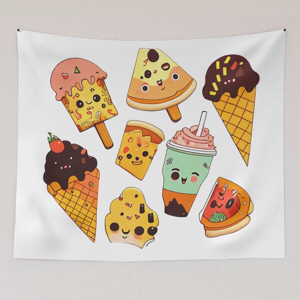 Artikelvorschau, #3 Niedliches Happy-Food-Aufkleberpaket entworfen und verkauft von KawaiiFoodArt.