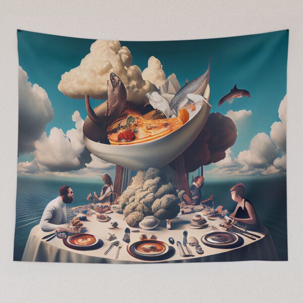 Item preview, A Surreal Feast Digital Painting designed and sold by CodeAndColors.