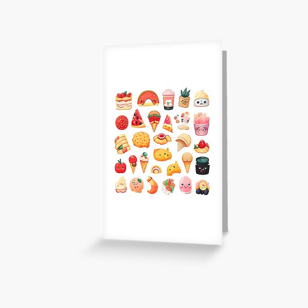 Item preview, #4 Cute happy food sticker pack designed and sold by KawaiiFoodArt.