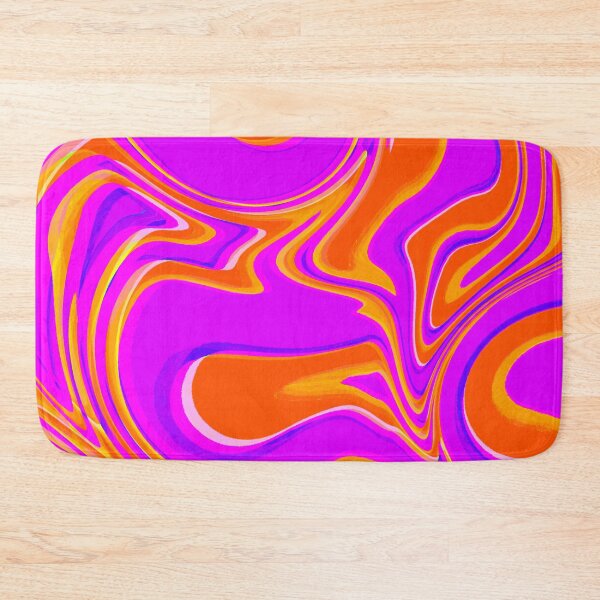 Item preview, Orange and Neon Purple Tones Marble Pattern Design designed and sold by theprintedclub.
