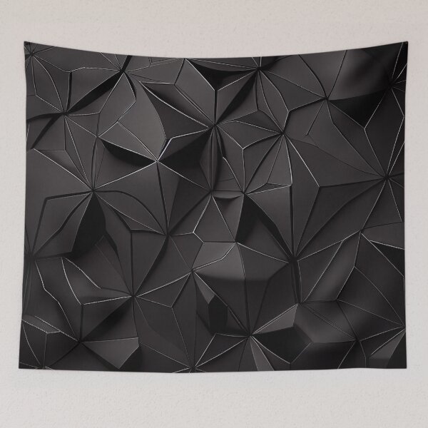 Item preview, Black Rough Modern Pattern Digital Painting designed and sold by CodeAndColors.