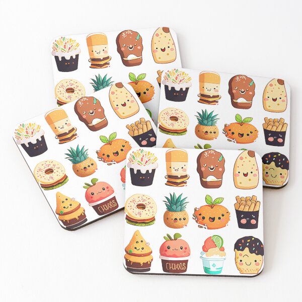 Item preview, #5 Cute happy food dessert sticker pack designed and sold by KawaiiFoodArt.