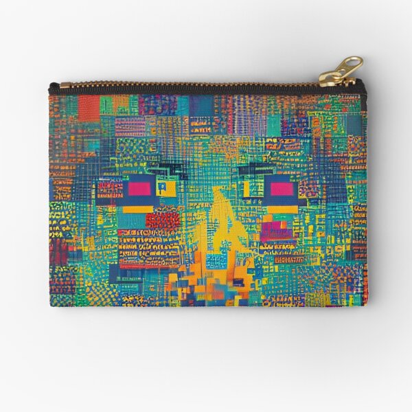 Under the blue sky there is a city of gold With transparent gates and a bright star - Artificial intelligence art Zipper Pouch