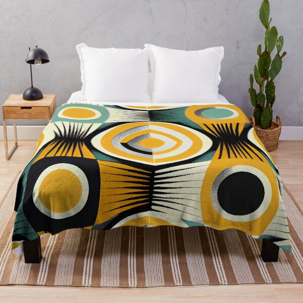 Item preview, Bold Dazzling Dreamy Square Midcentury Modern Pattern Digital Painting designed and sold by CodeAndColors.
