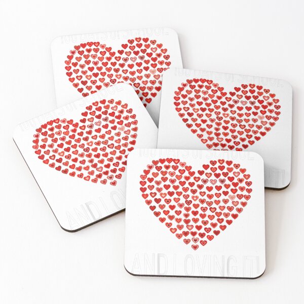 Item preview, Loving 100 Days of School Shirt Cute Heart Happy Gift Outfit T-Shirt designed and sold by zedbubblez.