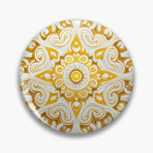 Artikelvorschau, White Yellow Calming Dreamy New Mediterranean Pattern Digital Painting entworfen und verkauft von CodeAndColors.
