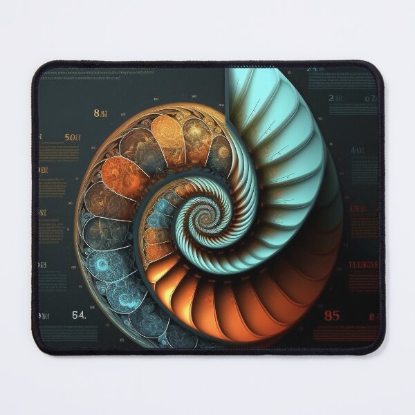 Item preview, Divine Spiral in Fibonacci Golden Ratio Colourful Infographic Style designed and sold by RAGANADesign.