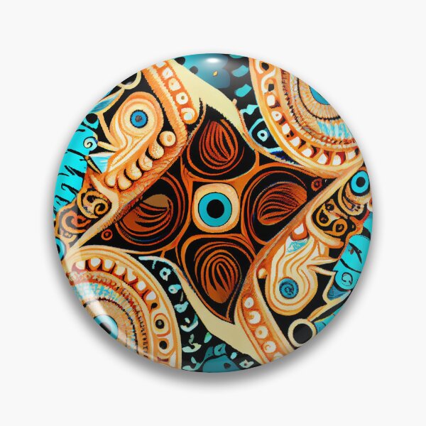 Artikelvorschau, Dazzling Calming Pacific Islander Pattern Digital Painting entworfen und verkauft von CodeAndColors.