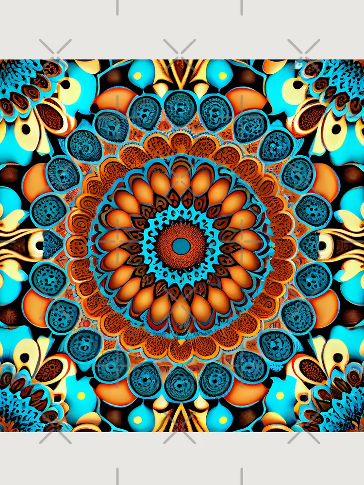 Thumbnail 6 von 6, Premium Oversized Pullover, Circular Formal Futuristic Brilliant California Chic Pattern Digital Painting designt und verkauft von CodeAndColors.