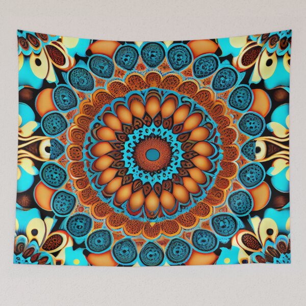 Item preview, Circular Formal Futuristic Brilliant California Chic Pattern Digital Painting designed and sold by CodeAndColors.