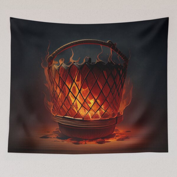 Item preview, BasketLight  Fire Digital Painting designed and sold by CodeAndColors.