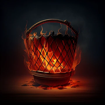Vorschaubild zum Design BasketLight Fire Digital Painting von CodeAndColors