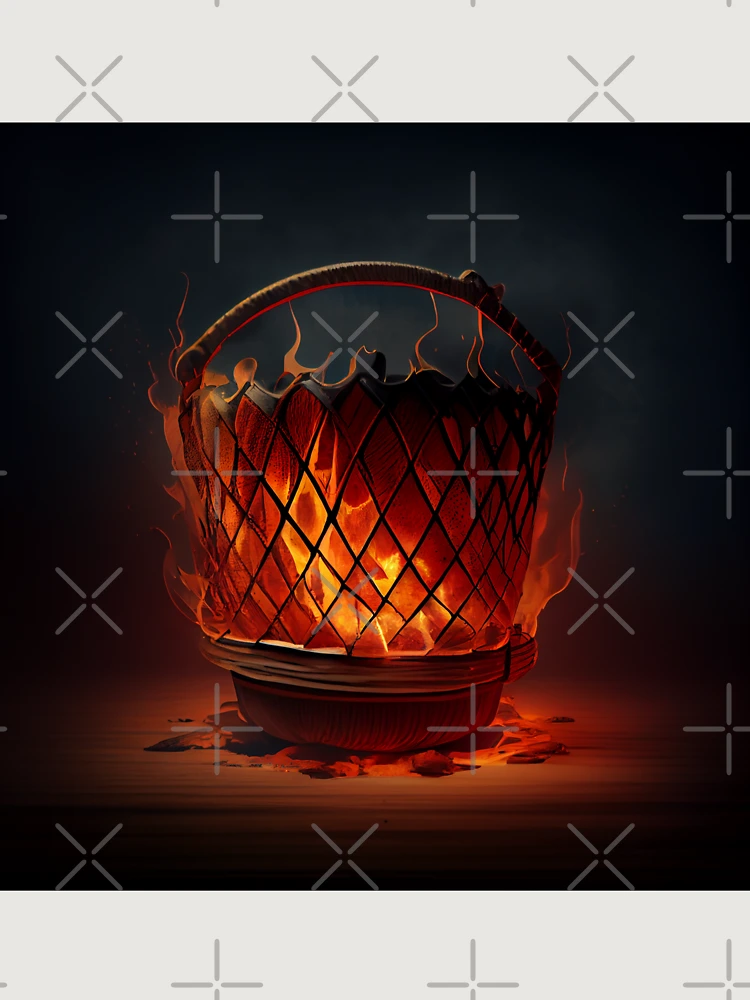 Thumbnail 6 von 6, Premium Oversized Pullover, BasketLight Fire Digital Painting designt und verkauft von CodeAndColors.