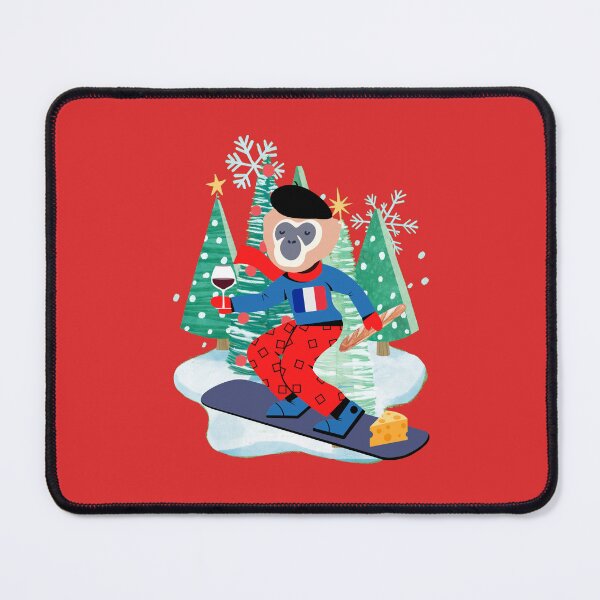 Item preview, Snowboarding gibbon designed and sold by GasconyPassion.