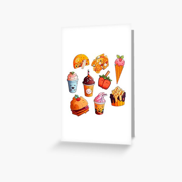 Item preview, #8 Cute happy dessert sticker pack designed and sold by KawaiiFoodArt.