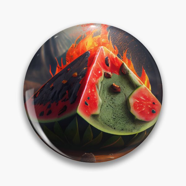 Artikelvorschau, Volcanic Watermelon Feast Digital Painting entworfen und verkauft von CodeAndColors.