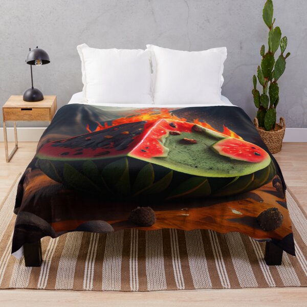 Artikelvorschau, Volcanic Watermelon Feast Digital Painting entworfen und verkauft von CodeAndColors.