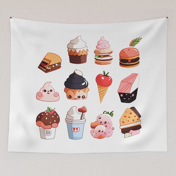 Item preview, #9 Lindo paquete de pegatinas de comida feliz designed and sold by KawaiiFoodArt.