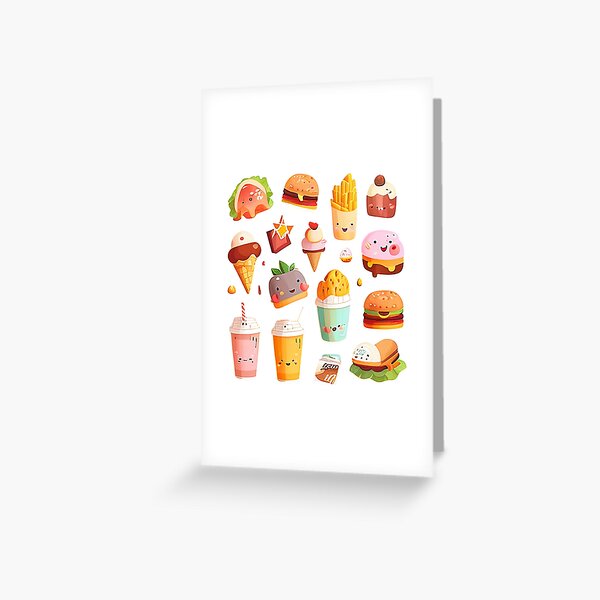 Item preview, #11 Cute happy food sticker pack designed and sold by KawaiiFoodArt.