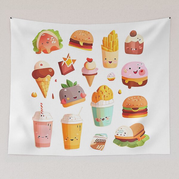 Artikelvorschau, #11 Niedliches Happy-Food-Aufkleberpaket entworfen und verkauft von KawaiiFoodArt.