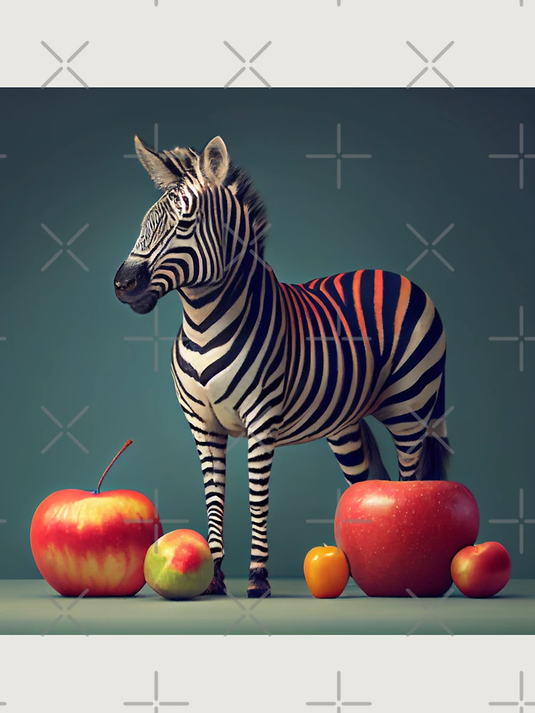 Thumbnail 6 von 6, Premium Oversized Pullover, Apples and Zebras and Cats Oh My Digital Painting designt und verkauft von CodeAndColors.