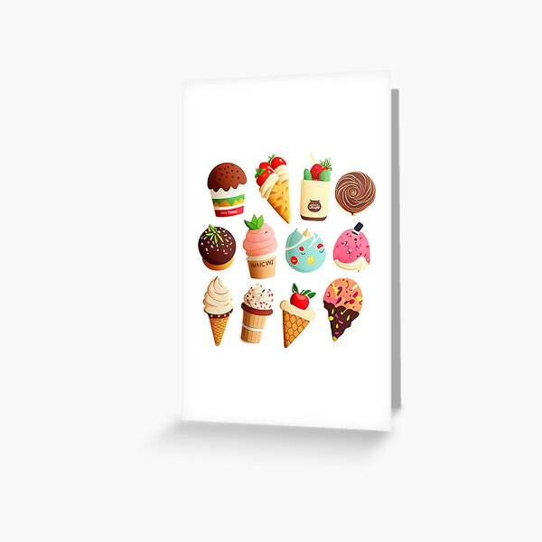 Item preview, #12 Cute happy dessert sticker pack designed and sold by KawaiiFoodArt.