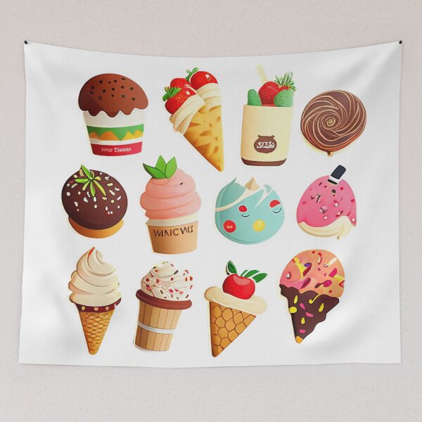 Artikelvorschau, #12 Süßes Happy Dessert Sticker Pack entworfen und verkauft von KawaiiFoodArt.