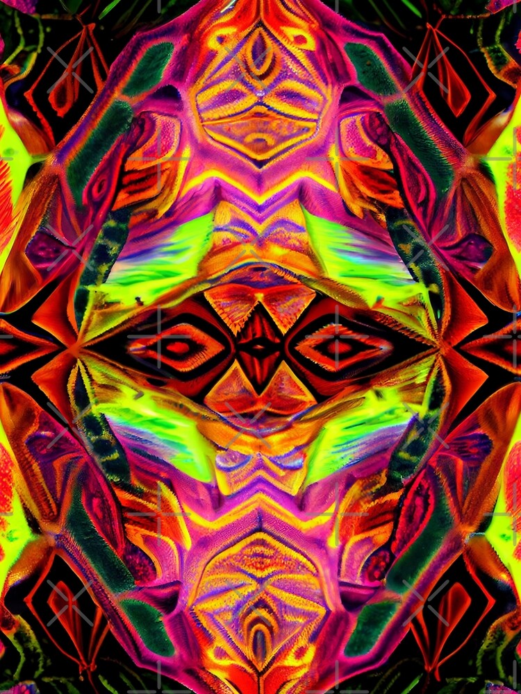 Aperçu 5 sur 5. Robe trapèze avec l'œuvre Complex Light Psychedellic Grand Pacific Islander Pattern Digital Painting créée et vendue par CodeAndColors.