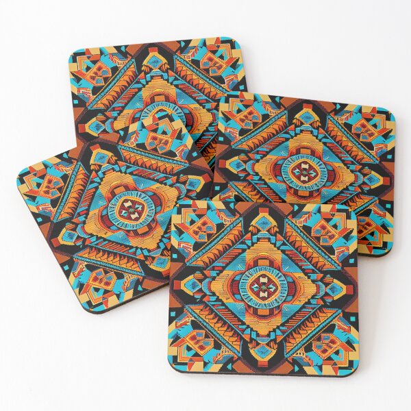 Item preview, Dense Vibrant Balanced Southwestern Pattern Digital Painting designed and sold by CodeAndColors.
