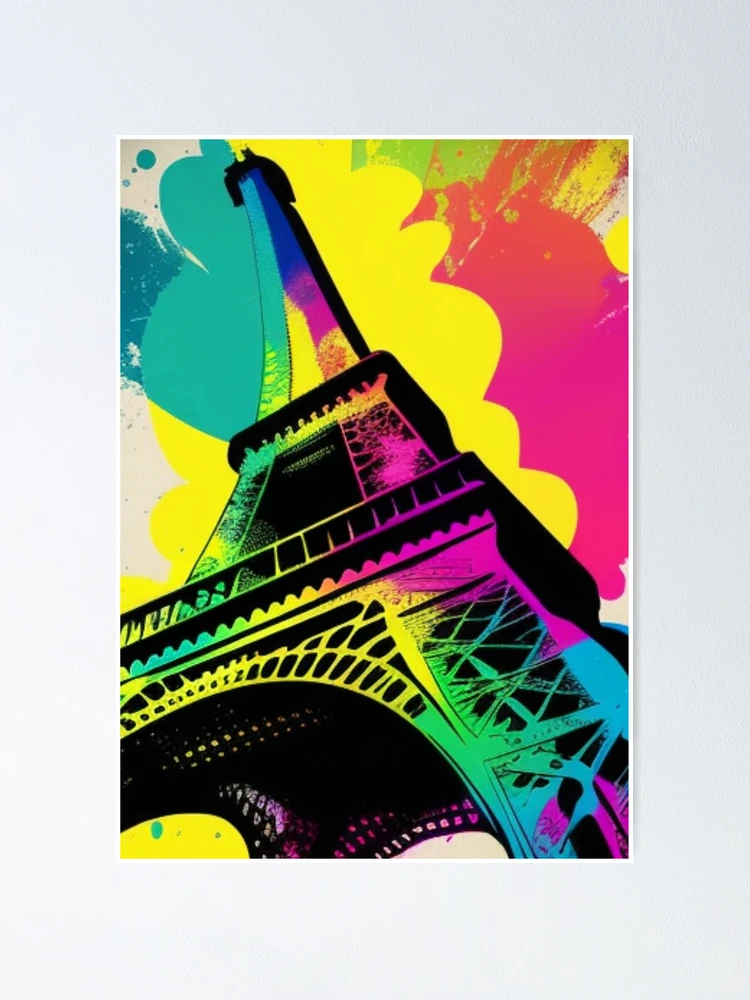 Eiffel Tower Pop Art Poster by Ozé 93