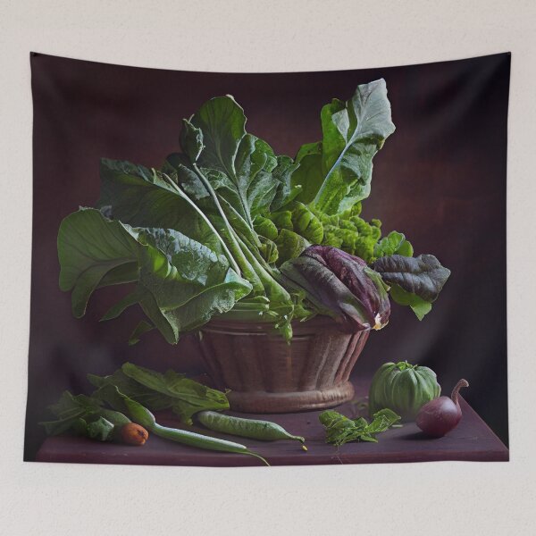 Item preview, A Harvest of Garden Greens Digital Painting designed and sold by CodeAndColors.