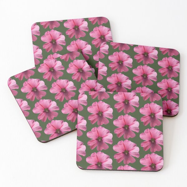 Item preview, Pink floral pattern - dark green background designed and sold by DrAgonPhotos.