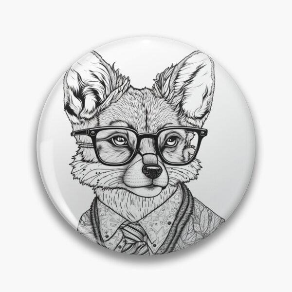 Artikelvorschau, Fuchs im menschlichen Stil Smart Fox mit Brille und Anzug entworfen und verkauft von MaxEXP.