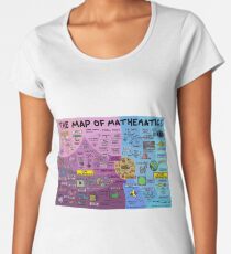 Camiseta premium para mujer El mapa de las matemáticas