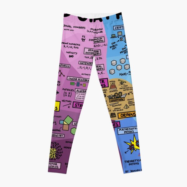 Chalkboard Algebra Math Leggings - Designed By Squeaky Chimp T-shirts &  Leggings