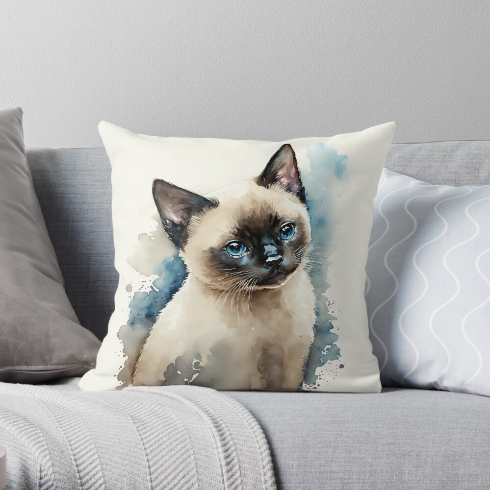 Siamese shop cat pillow