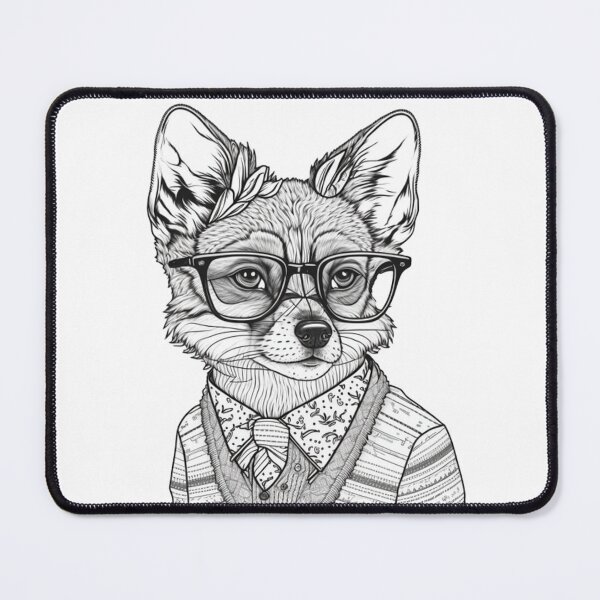 Item preview, Fox estilo humano Smart Fox con gafas y traje designed and sold by MaxEXP.