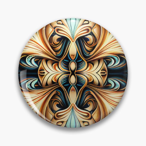 Artikelvorschau, Symmetrical Dreamy Dynamic Art Deco Pattern Digital Painting entworfen und verkauft von CodeAndColors.