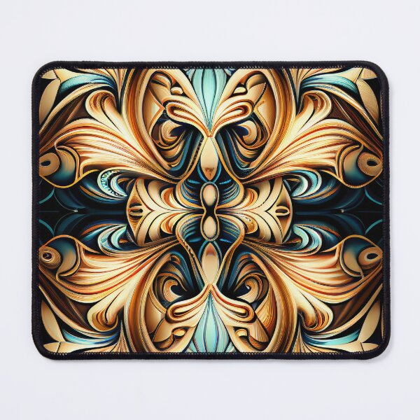 Item preview, Symmetrical Dreamy Dynamic Art Deco Pattern Digital Painting designed and sold by CodeAndColors.