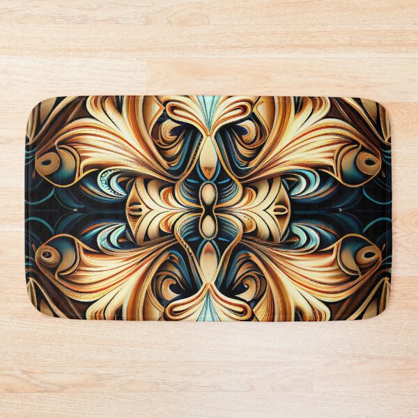 Item preview, Symmetrical Dreamy Dynamic Art Deco Pattern Digital Painting designed and sold by CodeAndColors.