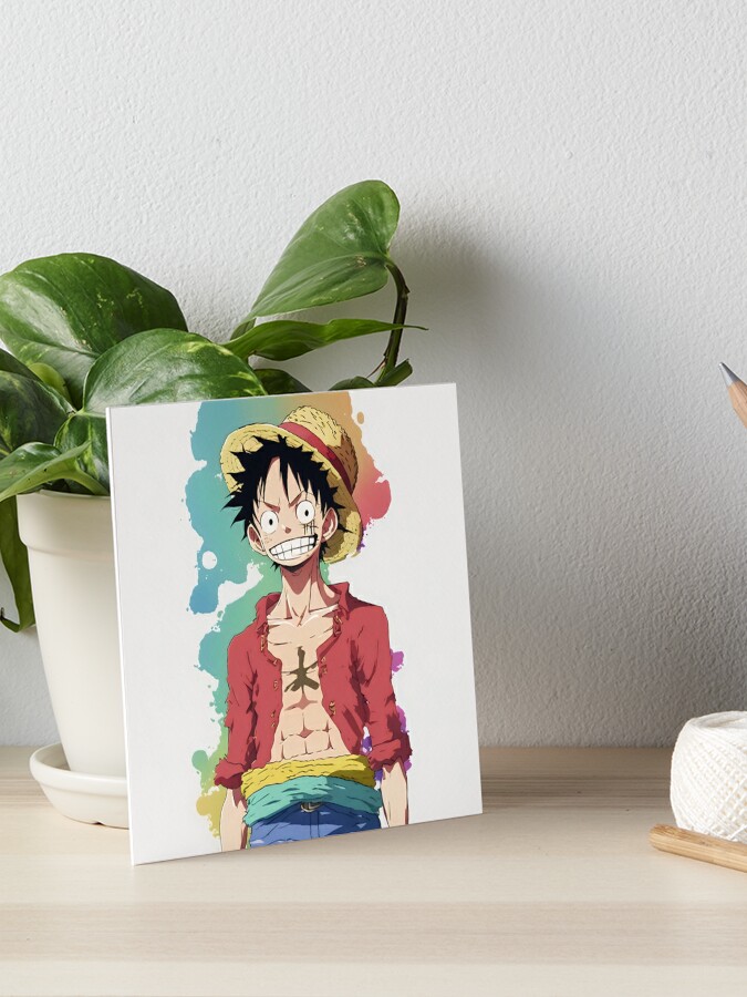 Luffy glass painting I made for my brother's Wall of One Piece :D : r/ OnePiece